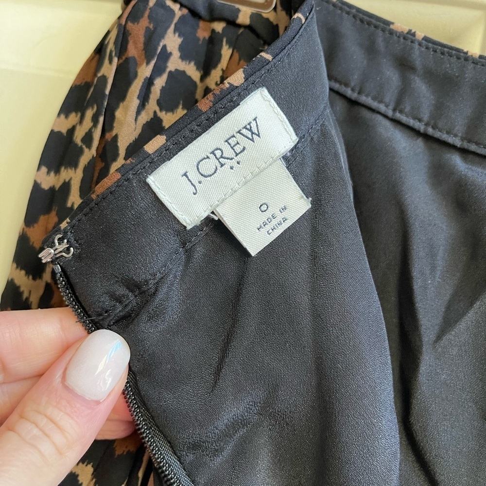 J. Crew leopard print pleated mini skirt - Picture 5 of 6